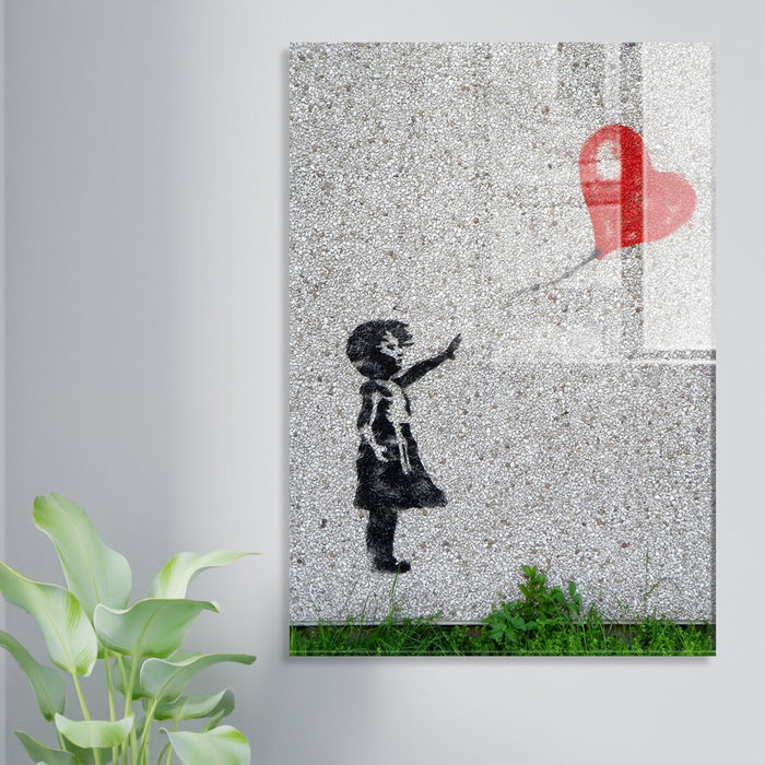 Wallity Cuadro Decorativo de Vidrio Templado Banksy 30 x 45 cm Wallity Cuadro Decorativo de Vidrio Templado Banksy 30 x 45 cm